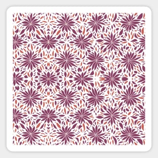 Seamless floral pattern with flowers and leaves Magnet